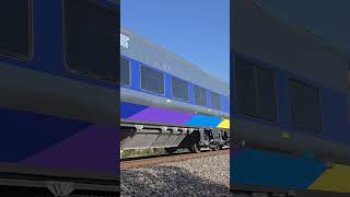 Amtrak 717 Passes By E Mckinley Ave Fresno CA 9224 Ft 3 F59PHI Locomotives [upl. by Morly523]