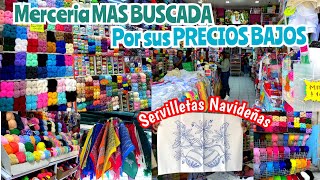 MEGA MERCERÍA con productos A PRECIOS BAJOS 🤯Servilletas para NAVIDAD ESTAMBRES HILOS AGUJAS [upl. by Weide]