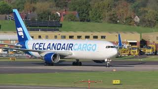 ICELANDAIR CARGO BOEING 767300ER BCF TFISP ARRIVING amp DEPARTING BIRMINGHAM AIRPORT 271024 [upl. by Parrish]