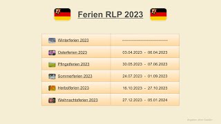 Ferien RLP 2023 [upl. by Tadd323]