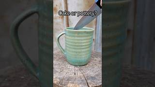 Cake or Pottery pottery cake coffeemug ai shorts coffee seafoam ceramics reels [upl. by Anaili]