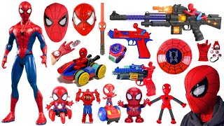 Spiderman Toys Collection Unboxing ReviewCloak，Robots，Mask，gloves，pistol，Shield，Laser sword [upl. by Ardnuahs]