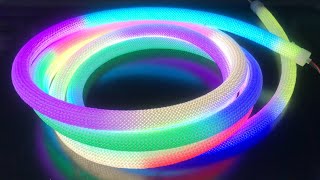 Braided Addressable RGBW LED Neon Flex Rope Light  superlightingled [upl. by Eiggem552]