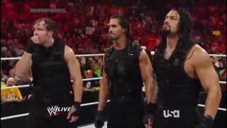 WWE The Shield Segment Then Attacks Evolution Backstage May 2014 [upl. by Mya]