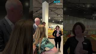 Aussie shopper confronts Woolworths CEO in busy supermarket [upl. by Adnarahs]