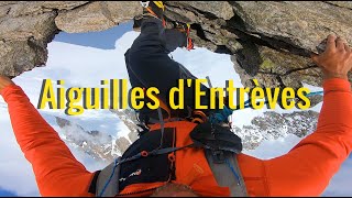 AIGUILLE DENTRÈVES TRAVERSE  FULL ROUTE [upl. by Tupler]