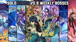 Solo C0 Kinich vs 9 Weekly Bosses Without Food Buff  Genshin Impact [upl. by Doniv634]