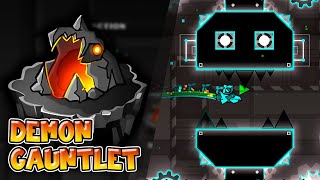 “Demon Gauntlet” Complete All Coins – Geometry Dash [upl. by Biegel]