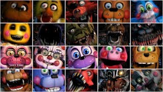 FNAF ULTIMATE CUSTOM NIGHT ALL JUMPSCARES [upl. by Scottie7]