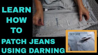 Patching Holes in Jeans Quick and Easy [upl. by Yvel]