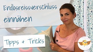 Endlosreissverschluss einnähen ❤︎ Zipper einfädeln  Tutorial [upl. by Rebm339]