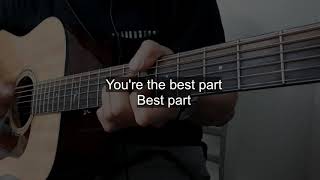 Daniel Caesar  Best part guitar instrumental Mr  Karaoke [upl. by Norton]