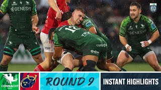 Connacht v Munster  Instant Highlights  Round 9  202324 [upl. by Eelta]