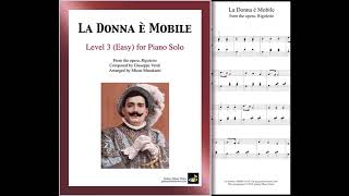 quotLa Donna è Mobilequot from Rigoletto by Verdi arranged for Level 3 Easy Piano Solo by Mizue [upl. by Dotson]