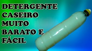 COMO FAZER DETERGENTE CASEIRO POTENTE BARATO E FÁCIL [upl. by Nnywg]