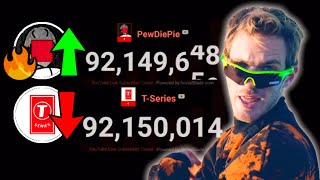 PewDiePie vs TSeries Congratulations Effect [upl. by Malissia685]