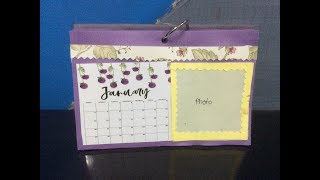 DIY Desk Calendar Handmade Calendar 2019 Handmade crafters by Manavi Sanghvi [upl. by Joelynn]