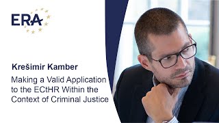 Making a Valid Application to the ECtHR Within the Context of Criminal Justice [upl. by Franny]