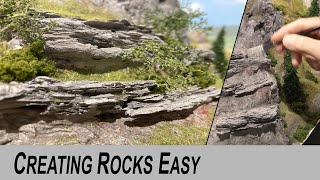 Creating amazingly realistic miniature rocks easy using a nocost material  Detailed tutorial [upl. by Aikym]