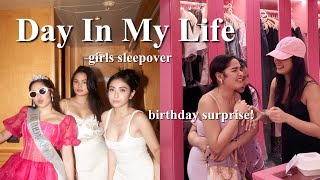 DAY IN MY LIFE  birthday surprise for Andrea  sleepover [upl. by Nodnrb]