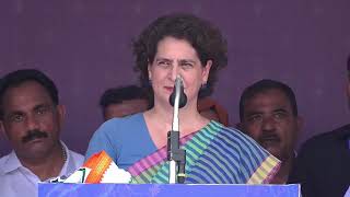 Wayanad Campaign Trail  Priyanka Gandhi addresses at Meenangadi Wayanad [upl. by Hnilym]