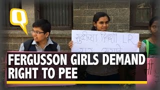 The Quint  RightToPee Fergusson College Girls Demand Washrooms in Campus [upl. by Derfniw]