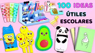 100 IDEAS HAZLO TÚ MISMA  ÚTILES ESCOLARES – REGRESO AL COLEGIO Y TODO [upl. by Lange427]