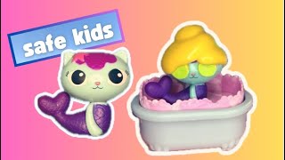 Unbox MerCat Bathroom Gabbys Dollhouse Toy Unboxing Learning Kids Safe Educational Toddler [upl. by Getter]