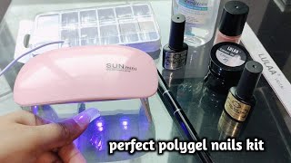 polygel nail tutorial  polygel nail price in pakistan  tiktok polygel nail hack [upl. by Nylyaj]