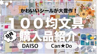 【100均購入品紹介】かわいいシールが大豊作！ダイソー・キャンドゥ 購入品紹介🌷 [upl. by Darlleen754]