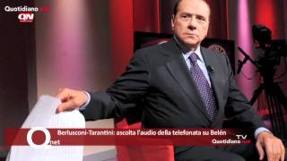 BerlusconiTarantini ascolta laudio della telefonata su Belén [upl. by Britton]