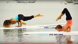 How To Do Hurdler’s Pose To Chin Stand on a Paddleboard [upl. by Atnahsa845]