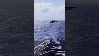 Carrier Landing Fighter Jet Stops in Seconds 🛬🚢 [upl. by Ignacius420]