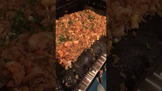 Shrimp Fried Rice on the Blackstone Griddle blackstonecooking [upl. by Eekcaj]