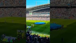 Man City and Fulham players taking the field at the Etihad mancityvfulham etihadstadium mcfc [upl. by Rolf]