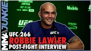 Robbie Lawler says Nick Diaz didnt quit Hes a warrior  UFC 266 [upl. by Ailekat]