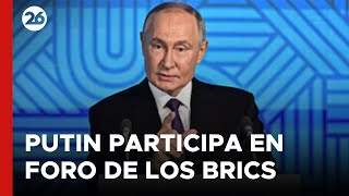 RUSIA  EN VIVO  Putin participa de la sesión del foro empresarial de los BRICS [upl. by Redan]