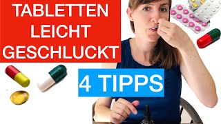 TABLETTEN LEICHT  SICHER SCHLUCKEN 4 Tipps von Logopädin Tabletteneinnahme bei Schluckstörungen [upl. by Ashla]