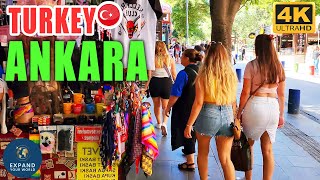 Turkey Ankara Walking Tour 4K  Turkey Capital Ankara City Center Kizilay [upl. by Ettezel]