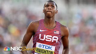 Erriyon Knighton blasts into 200m World Championship final with dominant semi win  NBC Sports [upl. by Aivilo53]