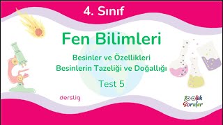 4 Sınıf Fen Bilimleri BESİNLER [upl. by Nort538]