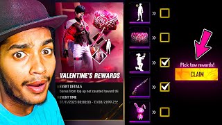 VALENTINE DAY FREE REWARDS 🩷 FREE FIRE [upl. by Terb]