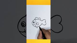 How To Draw Fish Drawing easydrawing art drawing numberdrawing [upl. by Enidualc]