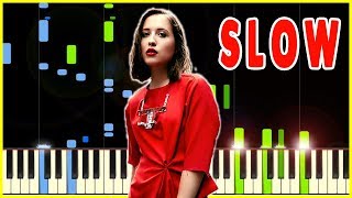 ALICE MERTON  NO ROOTS  Slow Piano Tutorial 50 Speed [upl. by Ronnica92]