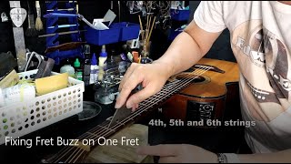 How to Fix Fret Buzz on One Fret of Guitar  DIY Service [upl. by Oicangi473]