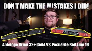 Finding The Right Interface For A Hybrid Workflow  Antelope Orion 32 Gen4 vs Focusrite Red Line 16 [upl. by Alicia]