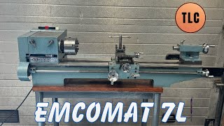 Emco Emcomat 7 Long Bed Lathe Svarv Tornio Tokarka Drehmaschine Drehbank [upl. by Aicre]