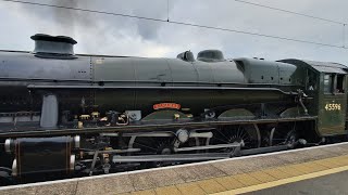 45596 Bahamas steam train at Nuneaton Station 16th November 20204 [upl. by Nomead]