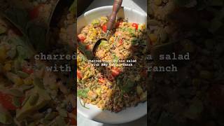 Charred corn quinoa salad with BBQ tahini ranch veganrecipes [upl. by Neuberger]