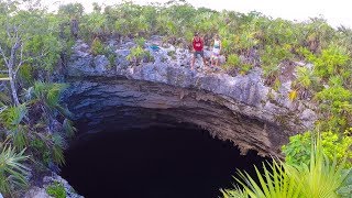 AMAZING HOLE IN THE EARTH We Jumped in [upl. by Ahsla382]